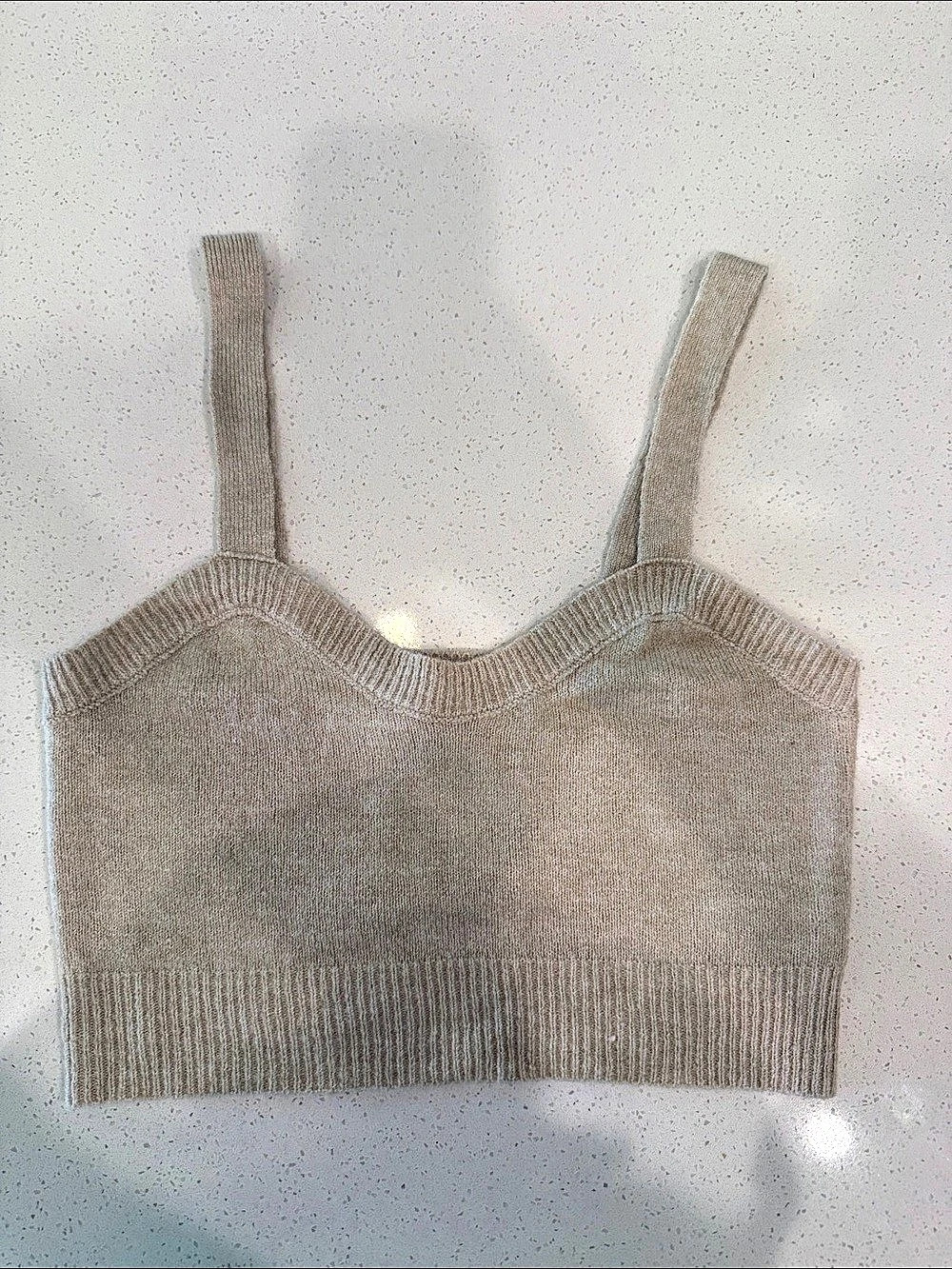 Sweater Cropped Tank Top in neutral Like New